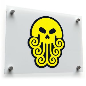 Yellow Skull Tentacle Vinyl Decal