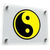 Yellow and Black Yin Yang Sticker 1