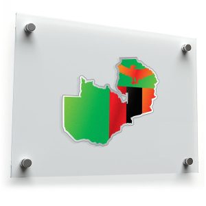 Zambia Map Flag Sticker