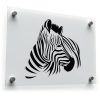 Zebra Head Silhouette Vinyl Decal