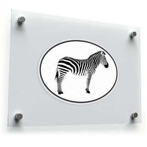Zebra Oval Sticker