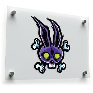 Zombie Bunny Skull Sticker