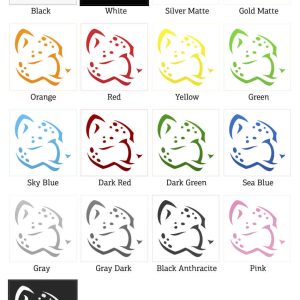 Alternative view of Abstract Cheetah Face Sticker