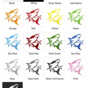 Alternative view of Abstract Shark Silhouette Sticker