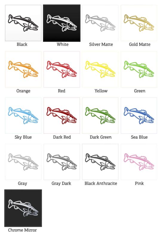 Aggressive Fish Silhouette Sticker - Stickers Factory