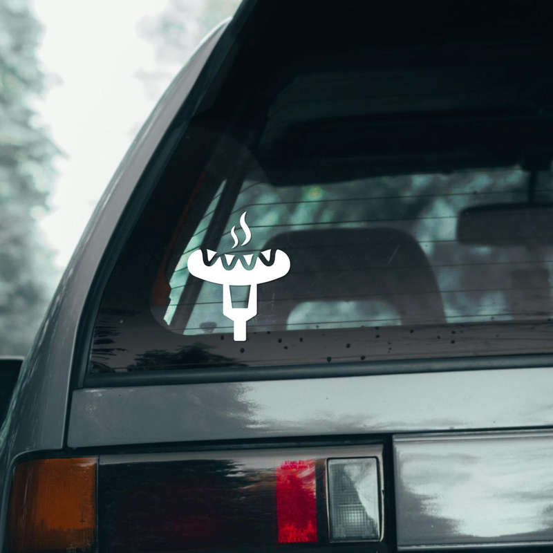 BBQ Sausage Silhouette Sticker 7 BBQ Sausage Silhouette Sticker - Image 5