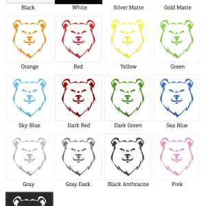 Alternative view of Bear Head Silhouette Sticker