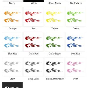 Alternative view of Black Flame Decal Set