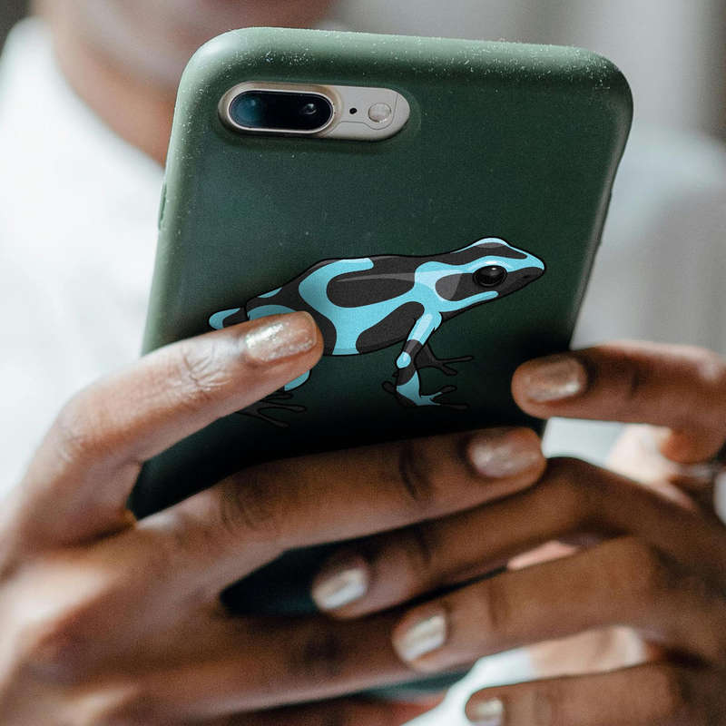 Blue Poison Dart Frog Vinyl Sticker 9 Blue Poison Dart Frog Vinyl Sticker - Image 7