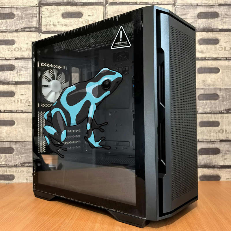 Blue Poison Dart Frog Vinyl Sticker 5 Blue Poison Dart Frog Vinyl Sticker - Image 3