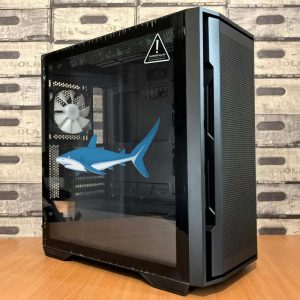 Alternative view of Blue Shark Vinyl Sticker