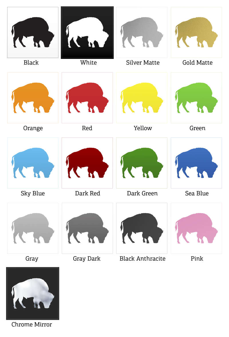 Buffalo Silhouette Vinyl Sticker 6 Buffalo Silhouette Vinyl Sticker - Image 4