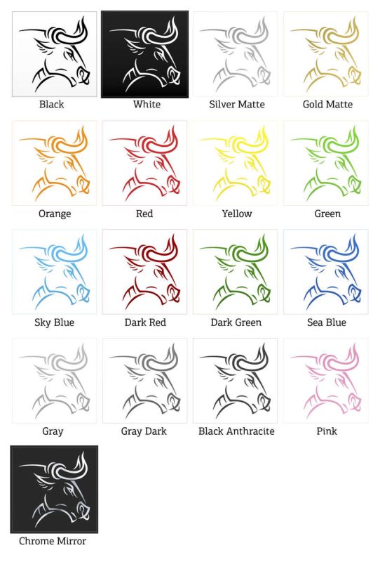 Bull Head Sticker - Stickers Factory