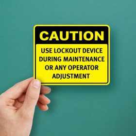Caution Lockout Device Sticker - Stickers Factory