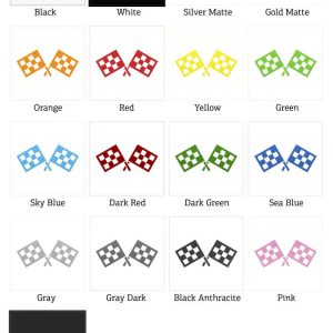 Alternative view of Checkered Flags Silhouette Sticker