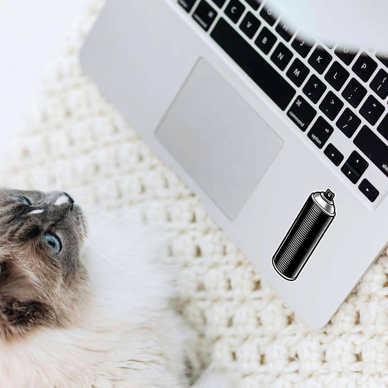 Classic Black Spray Can Silhouette Sticker 8 Classic Black Spray Can Silhouette Sticker - Image 6