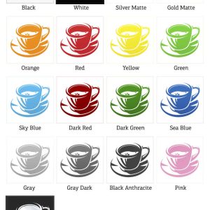 Alternative view of Coffee Cup Silhouette Decal