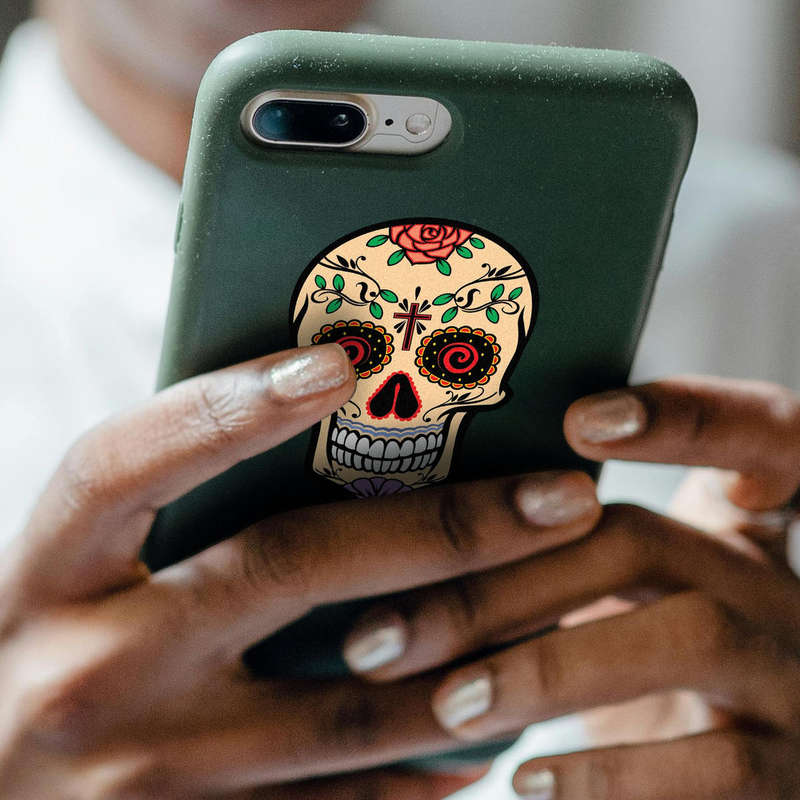 Colorful Sugar Skull Sticker 6 Colorful Sugar Skull Sticker - Image 4