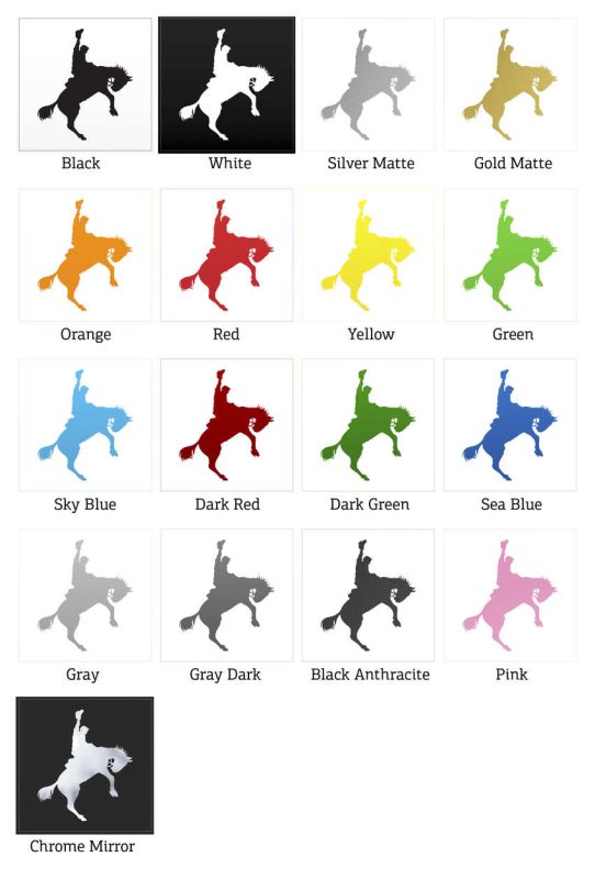 Sticker Chart For Kids Rodeo Cowboy Rodeo Silhouette Sticker - Stickers Factory