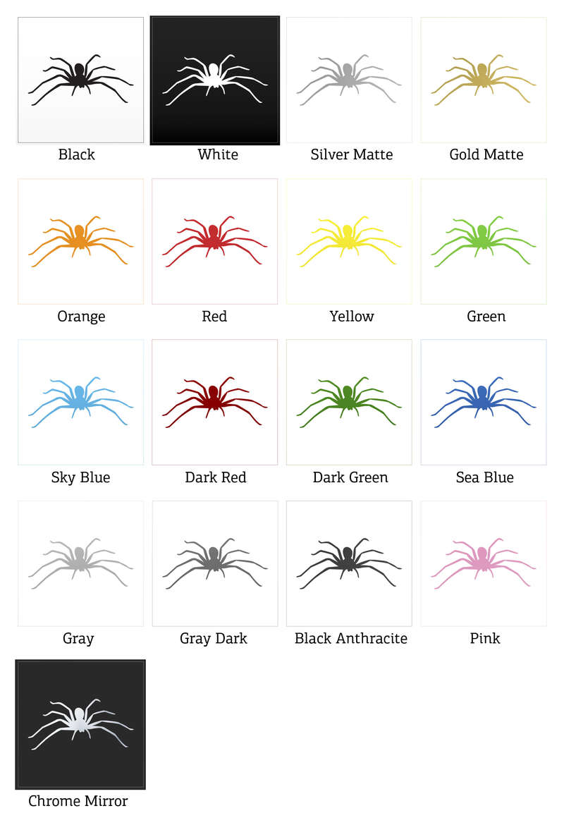 Creepy Spider Silhouette Vinyl Sticker 6 Creepy Spider Silhouette Vinyl Sticker - Image 4