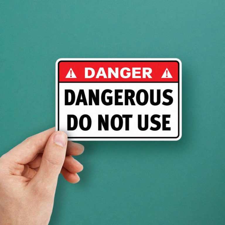 Danger Dangerous Do Not Use Decal - Stickers Factory