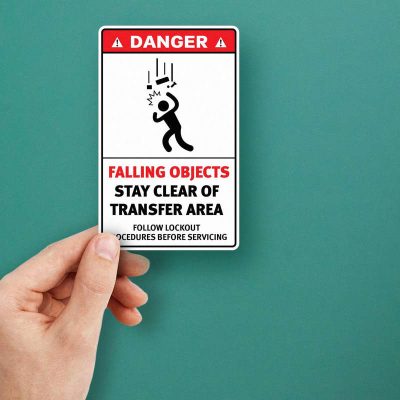 Danger Falling Objects Sticker - Stickers Factory