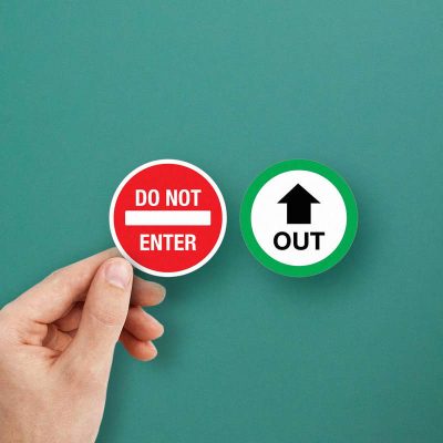 Sticker Overhand Sign Directional Sign Sticker Set - Stickers Factory