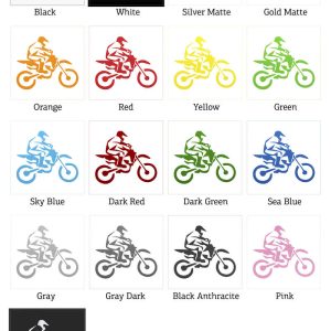 Alternative view of Dirt Bike Rider Sticker