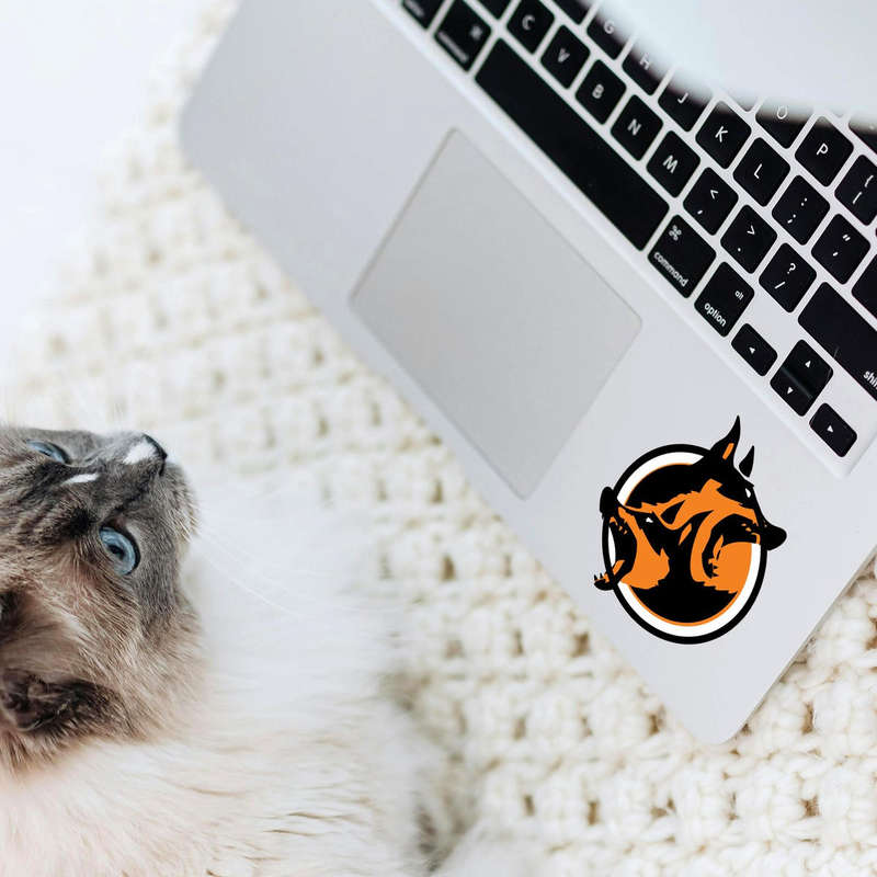 Dual Wolf Head Sticker 7 Dual Wolf Head Sticker - Image 5