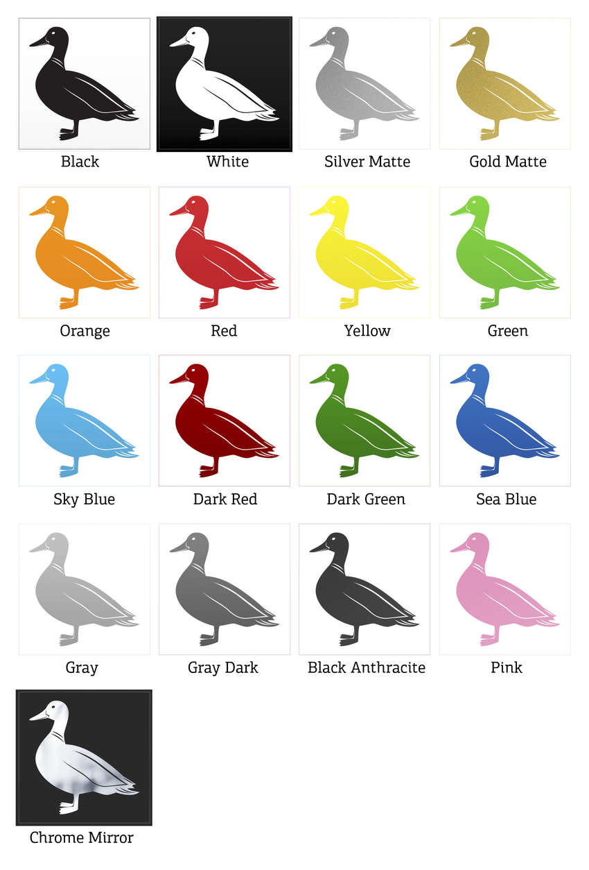 Duck Silhouette Vinyl Sticker 6 Duck Silhouette Vinyl Sticker - Image 4