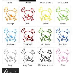 Alternative view of Edgy Skull and Crossbones Sticker