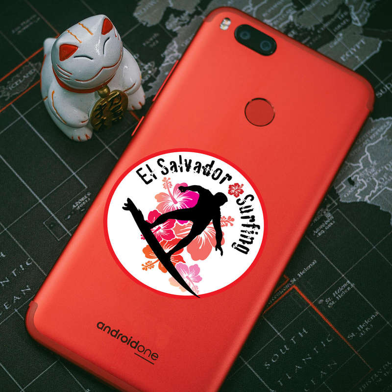 El Salvador Surfing Vinyl Sticker 8 El Salvador Surfing Vinyl Sticker - Image 6