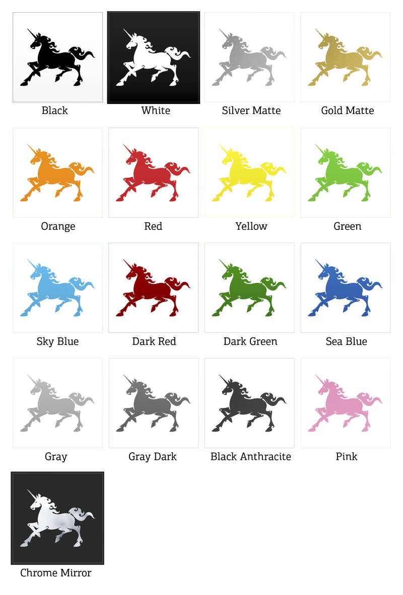 Elegant Black Unicorn Decal 5 Elegant Black Unicorn Decal - Image 3