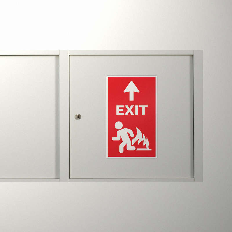 Emergency Exit Sign Sticker 8 Emergency Exit Sign Sticker - Image 6