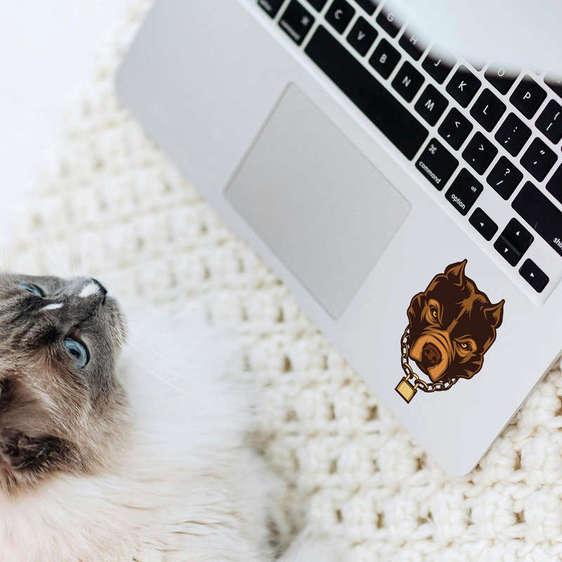 Fierce Dog Head Vinyl Sticker 7 Fierce Dog Head Vinyl Sticker - Image 5