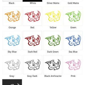 Alternative view of Fierce Rhino Head Vinyl Sticker