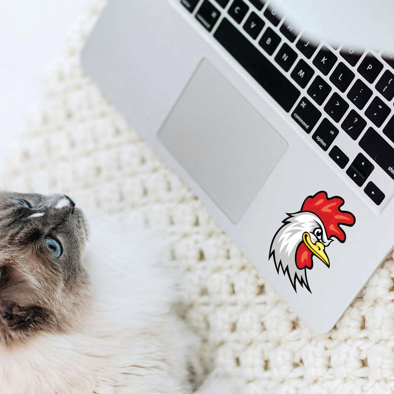 Fierce Rooster Vinyl Sticker 8 Fierce Rooster Vinyl Sticker - Image 6