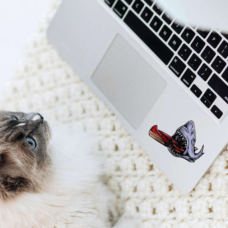 Fierce Shark Bite Canoe Sticker 5 Fierce Shark Bite Canoe Sticker - Image 3