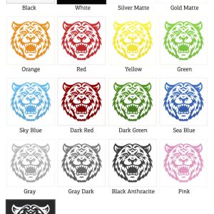 Alternative view of Fierce Tiger Head Sticker