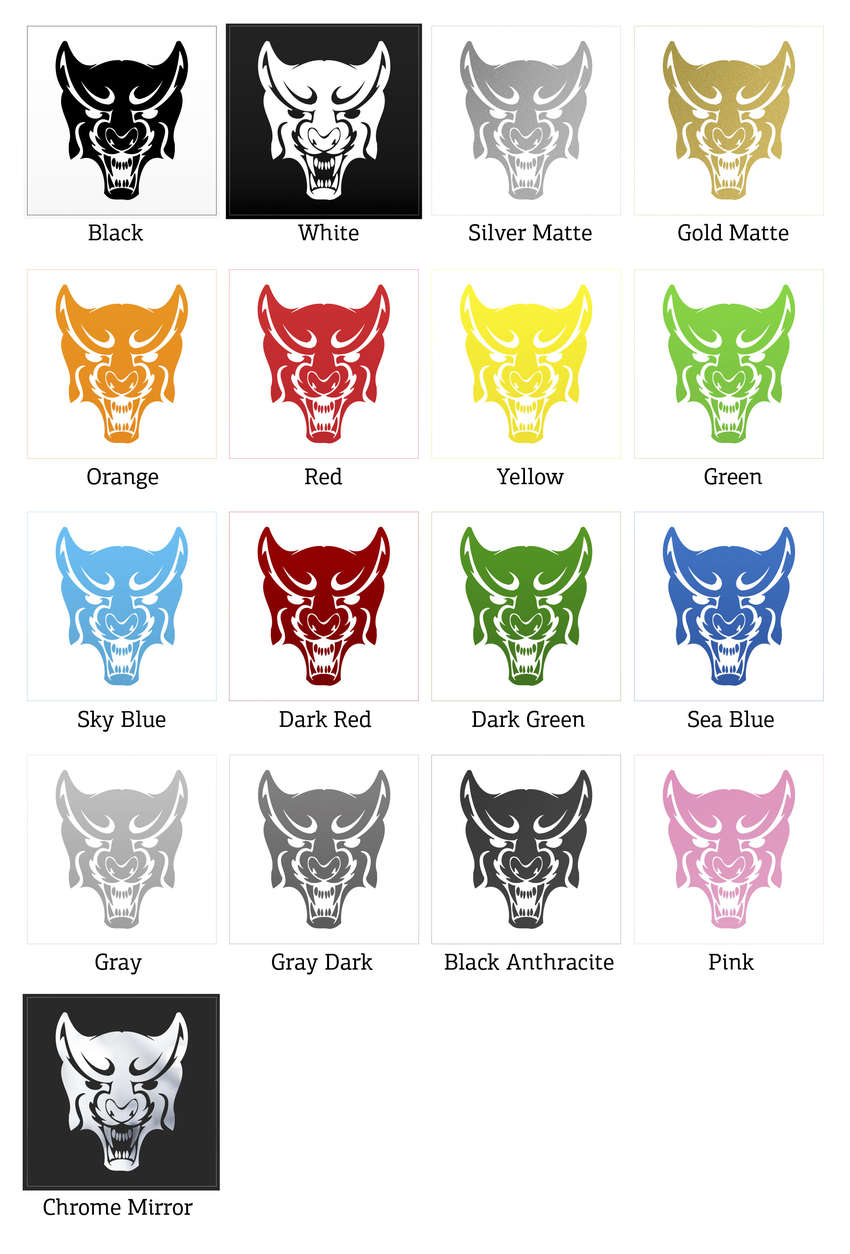 Fierce Wolf Head Decal 4 Fierce Wolf Head Decal - Image 2