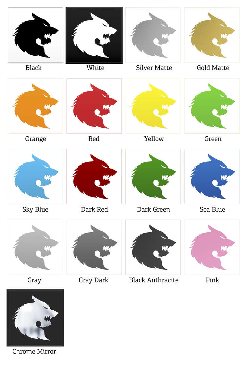 Fierce Wolf Head Silhouette Decal 6 Fierce Wolf Head Silhouette Decal - Image 4