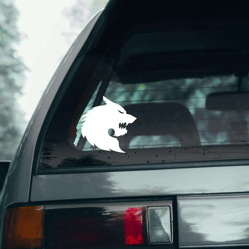 Fierce Wolf Head Silhouette Decal 7 Fierce Wolf Head Silhouette Decal - Image 5