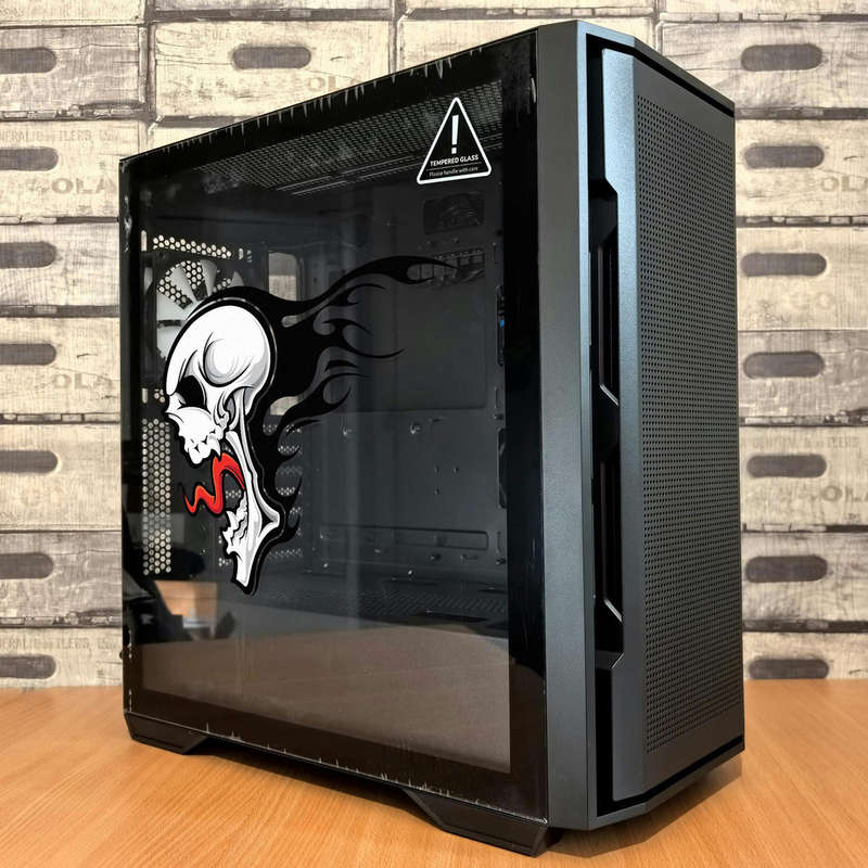 Flaming Skull Vinyl Sticker 5 Flaming Skull Vinyl Sticker - Image 3