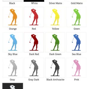 Alternative view of Golfer Silhouette Sticker