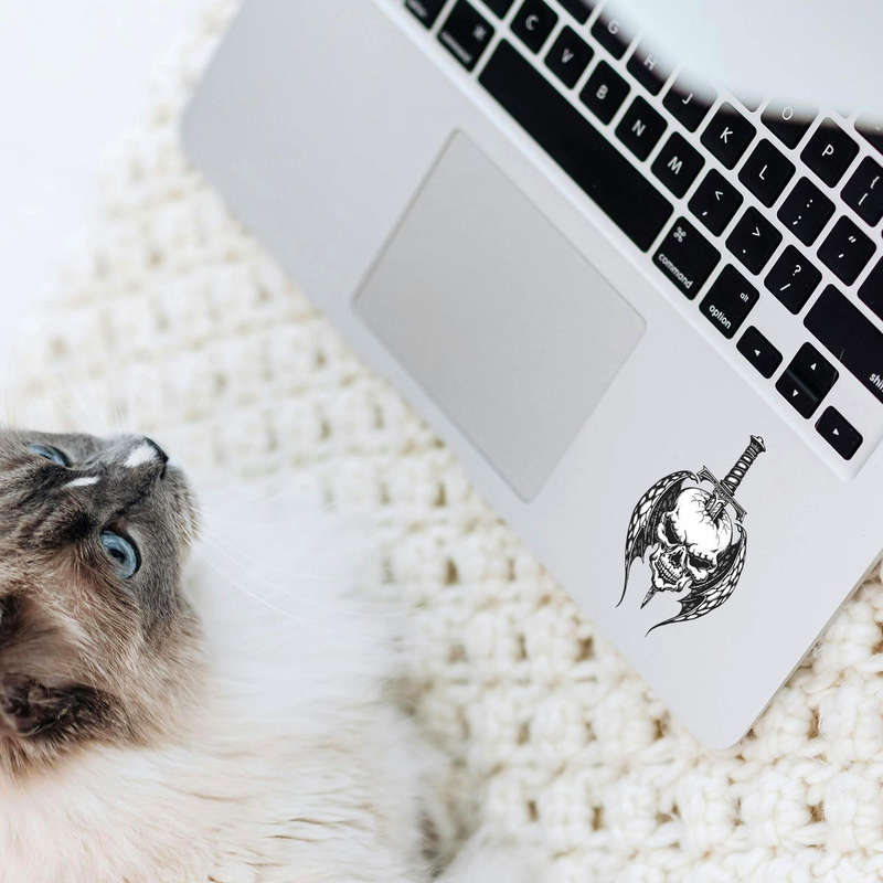 Gothic Skull and Sword Sticker 8 Gothic Skull and Sword Sticker - Image 6