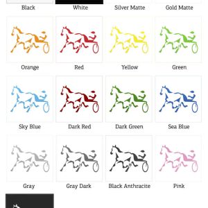 Alternative view of Harness Racing Horse and Sulky Sticker