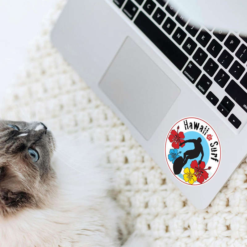 Hawaiian Surf Sticker 6 Hawaiian Surf Sticker - Image 4