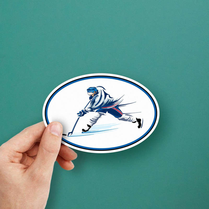 Hockey Player Vinyl Sticker 9 Hockey Player Vinyl Sticker - Image 7