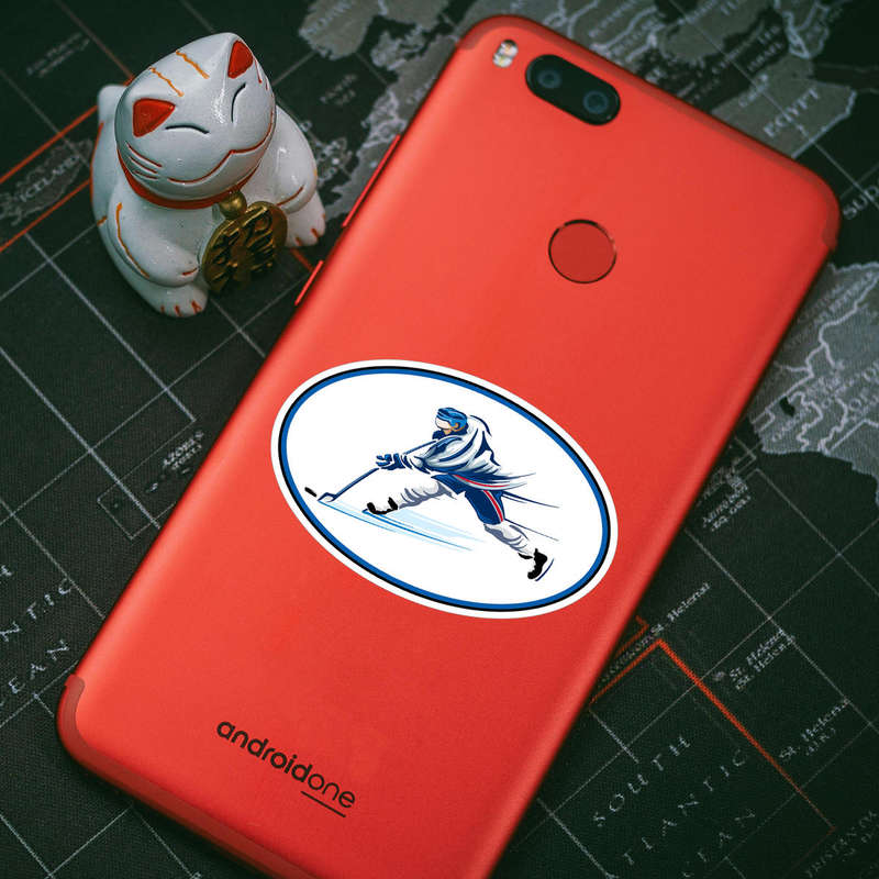 Hockey Player Vinyl Sticker 7 Hockey Player Vinyl Sticker - Image 5