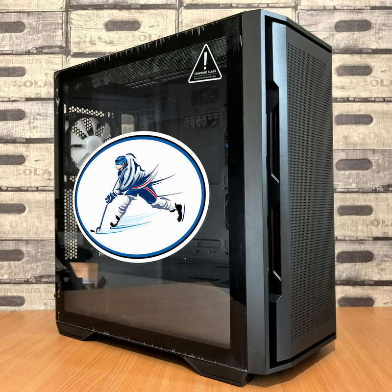 Hockey Player Vinyl Sticker 5 Hockey Player Vinyl Sticker - Image 3